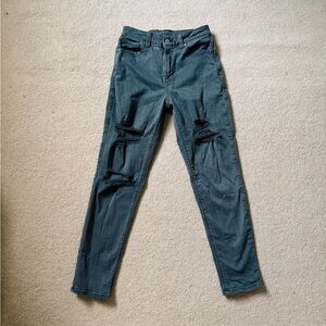 American Eagle Ripped Black Mom Jeans